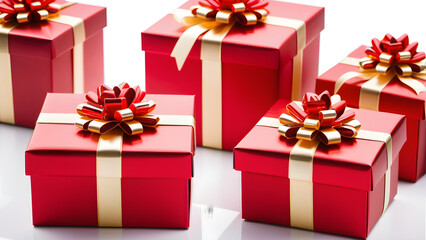 red gift box with ribbon