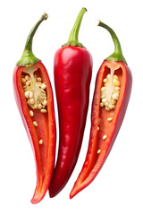 red hot chili pepper on transparent background png