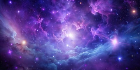 Wall Mural - space background with purple nebula and stars, space, background, purple, nebula, stars, cosmos, gal