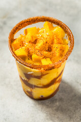 Poster - Healthy Frozen Mango Mangonada Cocktail Drink