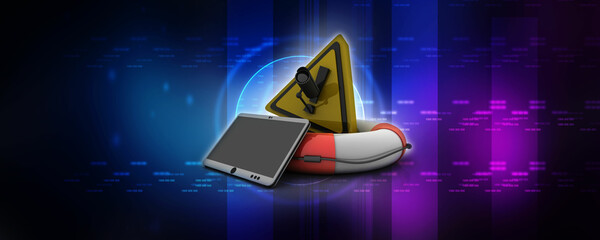 Poster - 3d rendering mobile phone security cctv camera
