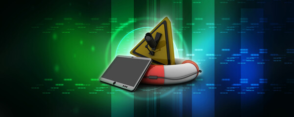 Poster - 3d rendering mobile phone security cctv camera
