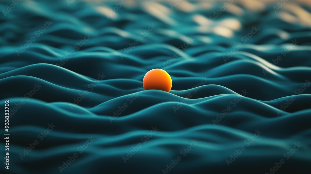 Highlighted object standing out amidst a sea of similar shapes. Bright ...