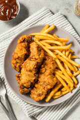 Canvas Print - Homemade Fried Idaho Finger Steaks