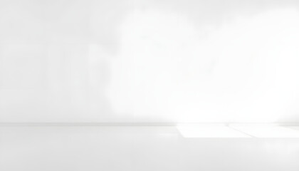 Wall Mural - White open space, blank wall isolated with white highlights, png