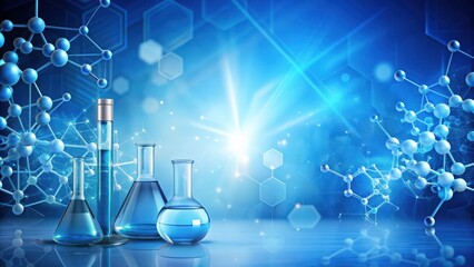 Aufkleber - Medicine science concept with a blue background , healthcare, pharmaceuticals, research, laboratory