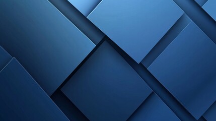 Wall Mural - A minimalistic blue geometric background with modern, shiny blue gradient diagonal shapes. Featuring dynamic and elegant geometric elements, this design is perfect for backdrops, posters, banners