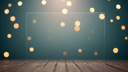 Wall Mural -  Artifical Intelligence generated bokeh abstract light background. Festive Background With