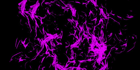 Wall Mural - mystical background with purple smoke on black vector art design. wide panoramic surface of neon pur