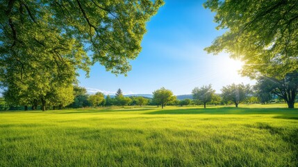 sunny meadow landscape