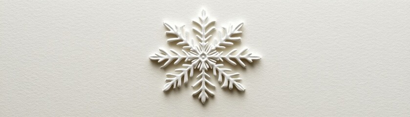 Poster - Clean and simple holiday card design with minimal text and a small, elegant snowflake in the center