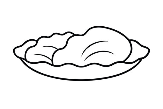 Oysters line art vector