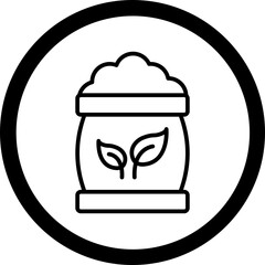 Sticker - Fertilizer Vector Icon Design