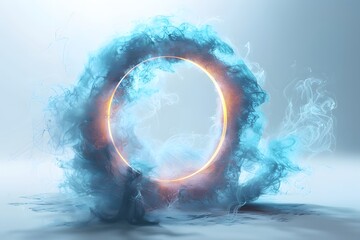 Sticker - Ethereal Portal Surrounded by Mystical Smoke and Light