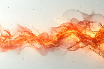 Poster - Ethereal Waves of Flame: A Stunning Abstract Design