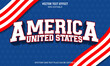 © ricks - America united states 3d editable text effect