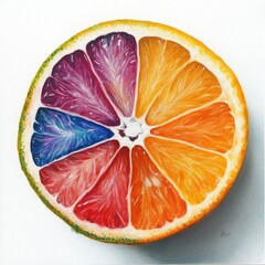 Wall Mural - picture of a citrus with multiple colors