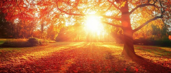 Wall Mural - Autumn Sunrise