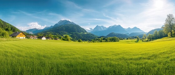 Wall Mural - Peaceful Mountain Valley