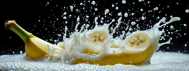 Wall Mural - Banana Splash Impact