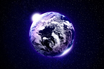 Wall Mural - Planet Earth in space. Image elements furnished by NASA