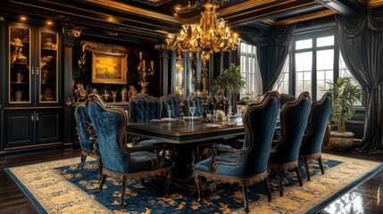 Wall Mural - luxury classic mansion drawing room