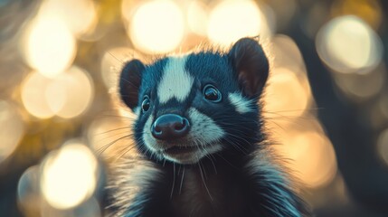 Sticker - A Portrait of a Cute Skunk