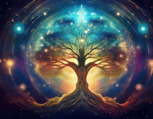 cosmic harmony: the tree of life in the universe