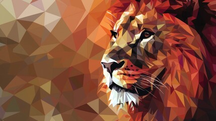 Geometric Lion Portrait