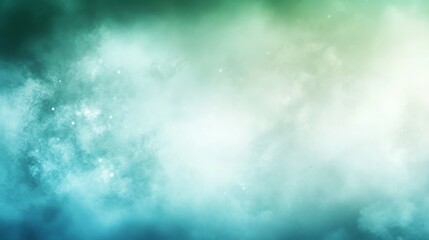 Poster - Softly blurred sky in green and blue shades
