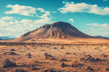 Poster - volcano in island