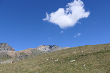 landscape with blue sky