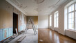 © Shafay - An empty room before and after restoration, image for interior, and home reconstruction company