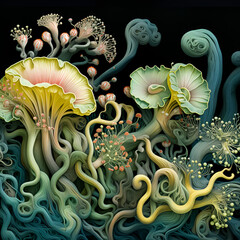 Wall Mural - coral reef in the sea