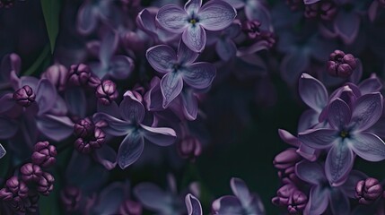 Purple lilac flowers