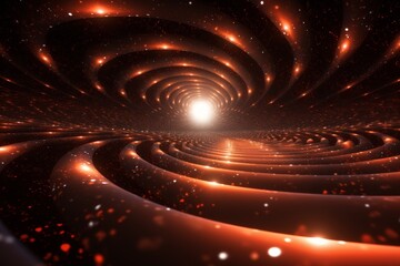 Wall Mural - abstract cosmic tunnel: glowing light and psychedelic patterns