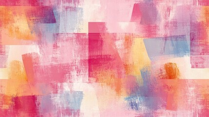 Fototapete - Watercolor abstract brush effect geometric pattern wallpaper design for textiles