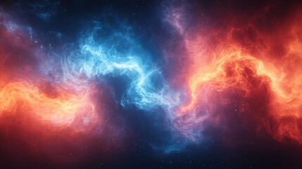 Wall Mural - Abstract painting of star field background . glow swirls night sky.