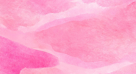 Wall Mural - Abstract Pink Watercolor Background with Soft Waves and Texture