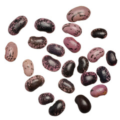 Wall Mural - Raw brown beans on isolated background, top view