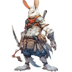 Wall Mural - Anime Rabbit Warrior