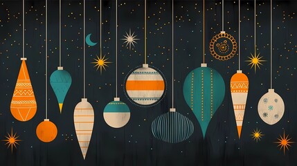 Wall Mural - christmas pattern 