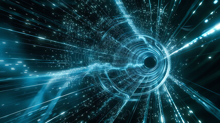 Poster - simulation of particle space interactions with dynamic behavior visualizations