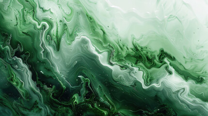 Wall Mural - abstract images with green and white colors (the whole picture in focus), (best quality), (realistic photo), (expressive colors), (super detail),