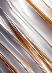 Sticker - Elegant Flowing Metallic Textures in Abstract Design