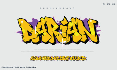 Modern Alphabet abstract font effect with element and shadow, youth style lettering font, hip hop type and colorful. vector illustration