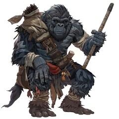 Wall Mural - Anime Gorilla Warrior