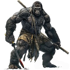 Wall Mural - Anime Gorilla Warrior