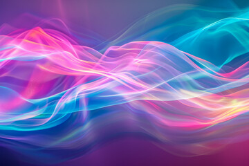 Poster - A colorful, wavy line of purple, blue, and pink