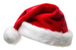 © David - A festive red Santa hat adorned with white fur, symbolizing holiday cheer and winter celebrations, perfect for Christmas gatherings and seasonal events isolated on transparent background